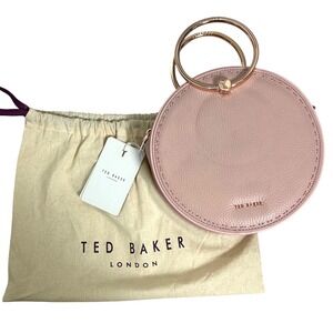 Ted Baker London‎ Maddie Circle Hand Bag Pink Rose Gold Leather Crossbody Purse